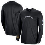 Men's Nike Black Golden State Warriors 2022/23 City Edition Pregame Warmup Long Sleeve Shooting Shirt