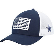 Men's Columbia  Navy/White Dallas Cowboys Mesh Fish Flag Flex Hat