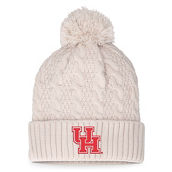 Top of the World Women's Cream Houston Cougars Pearl Cuffed Knit Hat with Pom
