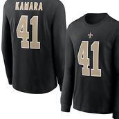 Nike Men's Alvin Kamara Black New Orleans Saints Player Name & Number Long Sleeve T-Shirt