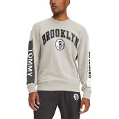 Tommy Jeans Men's Gray Brooklyn Nets James Patch Pullover Sweatshirt