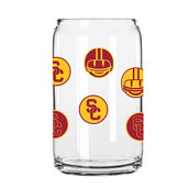 Logo Brands USC Trojans 16oz. Smiley Can Glass
