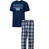 Concepts Sport Men's Carolina Blue/Heather Charcoal North Carolina Tar Heels Big & Tall Plaid Pants Sleep Set
