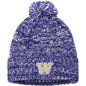 Zephyr Women's Purple/White Washington Huskies Tanja Cuffed Knit Hat with Pom