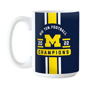 Michigan Wolverines 2022 Big Ten Football Conference Champions 15oz. Sublimated Mug