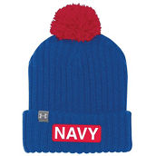 Under Armour Men's Royal Navy Midshipmen 2022 Special Games NASA Cuffed Knit Hat with Pom