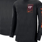 Men's Nike Black Virginia Tech Hokies Seasonal Max90 2-Hit Long Sleeve T-Shirt