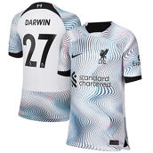 Nike Youth Darwin Núñez White Liverpool 2022/23 Away Breathe Stadium Replica Jersey