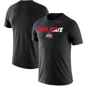 Men's Nike Black Ohio State Buckeyes Big & Tall Legend Big Logo Performance T-Shirt