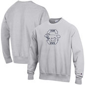 Champion Men's Heathered Gray Penn State Nittany Lions Vault Logo Reverse Weave Pullover Sweatshirt