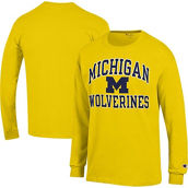 Champion Men's Maize Michigan Wolverines High Motor Long Sleeve T-Shirt