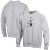 Champion Men's Heathered Gray Purdue Boilermakers Vault Logo Reverse Weave Pullover Sweatshirt
