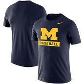 Nike Men's Heathered Navy Michigan Wolverines Baseball Logo Stack Legend Performance T-Shirt