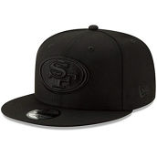 New Era Men's Black San Francisco 49ers Black On Black 9FIFTY Adjustable Hat