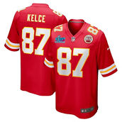 Nike Men's Travis Kelce Red Kansas City Chiefs Super Bowl LVII Patch Game Jersey