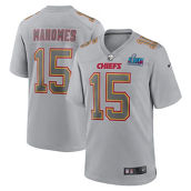 Nike Youth Patrick Mahomes Gray Kansas City Chiefs Super Bowl LVII Patch Atmosphere Fashion Game Jersey