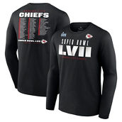 Fanatics Branded Men's Black Kansas City Chiefs Super Bowl LVII Varsity Roster Long Sleeve T-Shirt