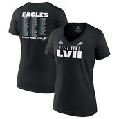 Fanatics Branded Women's Black Philadelphia Eagles Super Bowl LVII Varsity Roster V-Neck T-Shirt