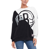 Tommy Jeans Women's Black/White Brooklyn Nets Ariel Pullover Sweatshirt