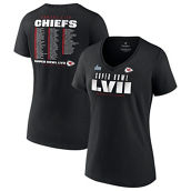 Fanatics Branded Women's Black Kansas City Chiefs Super Bowl LVII Varsity Roster V-Neck T-Shirt