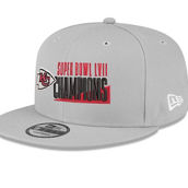 New Era Men's Gray Kansas City Chiefs Super Bowl LVII s Slice 9FIFTY Snapback Hat