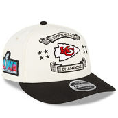 New Era Men's Cream Kansas City Chiefs Super Bowl LVII s Locker Room 9FIFTY Low Snapback Hat