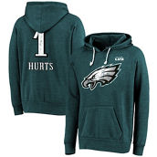 Majestic Threads Men's Threads Jalen Hurts Midnight Green Philadelphia Eagles Super Bowl LVII Name & Number Pullover Hoodie