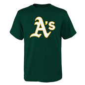 Outerstuff Youth Green Oakland Athletics Logo Primary Team T-Shirt