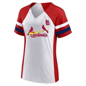 Profile Women's White/Red St. Louis Cardinals Plus Size Notch Neck T-Shirt