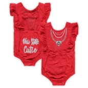 Colosseum Girls Newborn & Infant Scarlet Ohio State Buckeyes Gidget Ruffle Bodysuit
