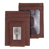 Eagles Wings Brown LSU Tigers Leather Front Pocket Wallet
