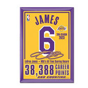 WinCraft LeBron James Los Angeles Lakers NBA All-Time Scoring Record 2.5'' x 3.5'' Metal Fridge Magnet