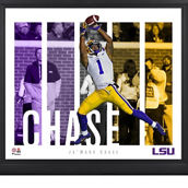 Fanatics Authentic Ja'Marr Chase LSU Tigers Framed 15