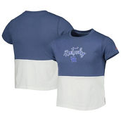 League Collegiate Wear Girls Youth Navy/White Kentucky Wildcats Colorblocked T-Shirt