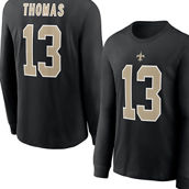Nike Men's Michael Thomas Black New Orleans Saints Player Name & Number Long Sleeve T-Shirt