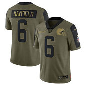 Nike Men's Baker Mayfield Olive Cleveland Browns 2021 Salute To Service Limited Player Jersey