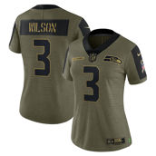 Nike Women's Russell Wilson Olive Seattle Seahawks 2021 Salute To Service Limited Player Jersey
