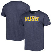 League Collegiate Wear Men's Heather Navy Notre Dame Fighting Irish Local Victory Falls Tri-Blend T-Shirt