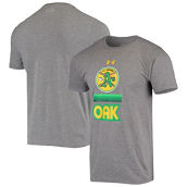Under Armour Men's Heathered Gray Oakland Athletics Counter Clockwise Core Tri-Blend Performance T-Shirt