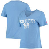 League Collegiate Wear Women's Heathered Light Blue Kentucky Wildcats Intramural Boyfriend Tri-Blend V-Neck T-Shirt