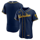 Nike Men's Navy Milwaukee Brewers Alternate Authentic Team Logo Jersey