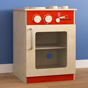 Flash Furniture Bright Beginnings Commercial Grade Wooden Children's Kitchen Stove with Integrated Storage