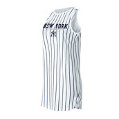 Concepts Sport Women's White New York Yankees Reel Pinstripe Knit Sleeveless Nightshirt