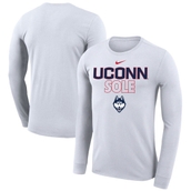 Nike White UConn Huskies 2023 On Court Bench Long Sleeve T-Shirt