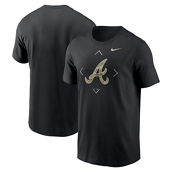 Nike Men's Black Atlanta Braves Camo Logo T-Shirt