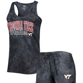 Concepts Sport Women's Charcoal Virginia Tech Hokies Billboard Tie-Dye Tank and Shorts Sleep Set