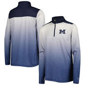 Colosseum Youth White/Navy Michigan Wolverines Max Quarter-Zip Jacket