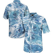 Colosseum Men's Blue Air Force Falcons Realtree Aspect Charter Full-Button Fishing Shirt