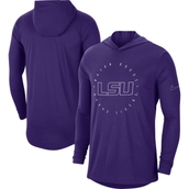 Nike Men's Purple LSU Tigers Campus Tri-Blend Performance Long Sleeve Hooded T-Shirt