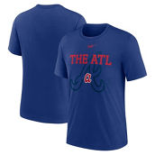 Nike Men's Royal Atlanta Braves Rewind Retro Tri-Blend T-Shirt